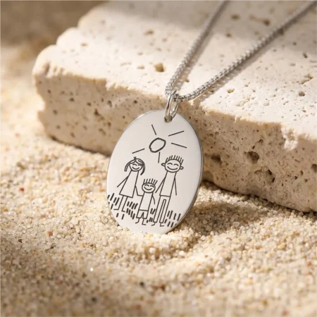 שרשרת ציור ילדים הופך לתכשיט