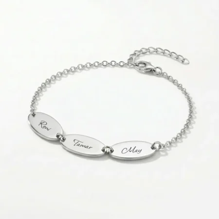 צמיד שמות עם חריטה אישית לאמא