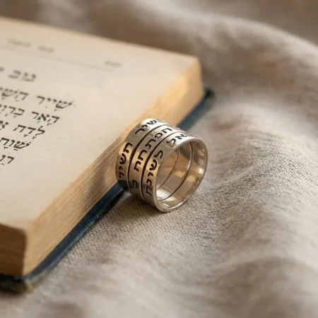 טבעת שיר השירים כסף לאישה