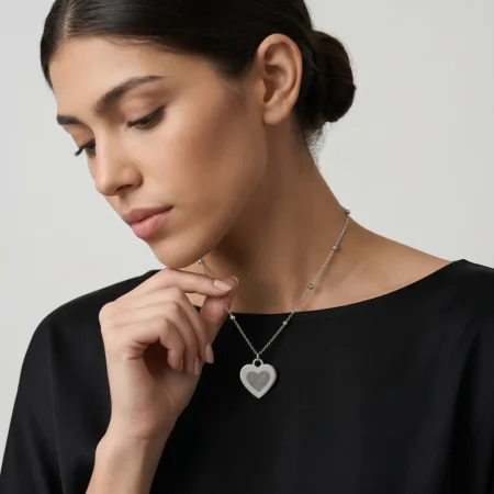 שרשרת בהתאמה אישית עם טביעת אצבע אמיתית