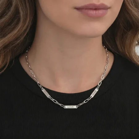 🥇 שרשרת שמות על שרשרת פייפרקליפ • כסף 925