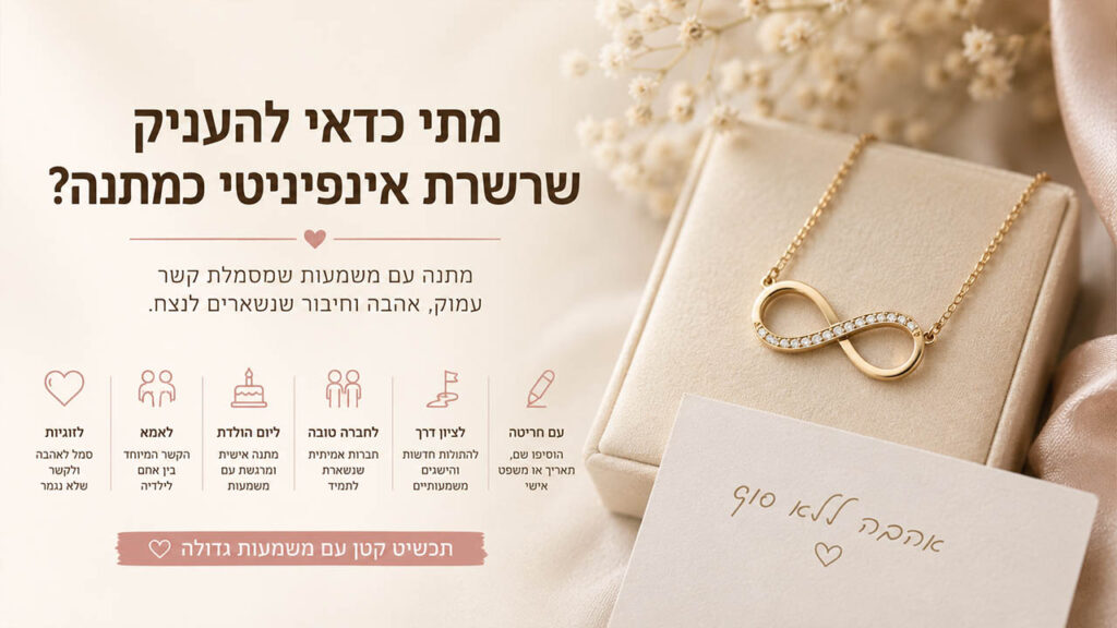 מתי כדאי להעניק שרשרת אינפיניטי כמתנה
