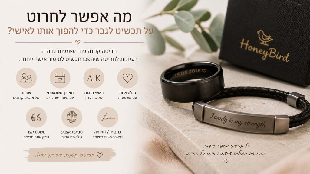 מה אפשר לחרוט על תכשיט לגבר